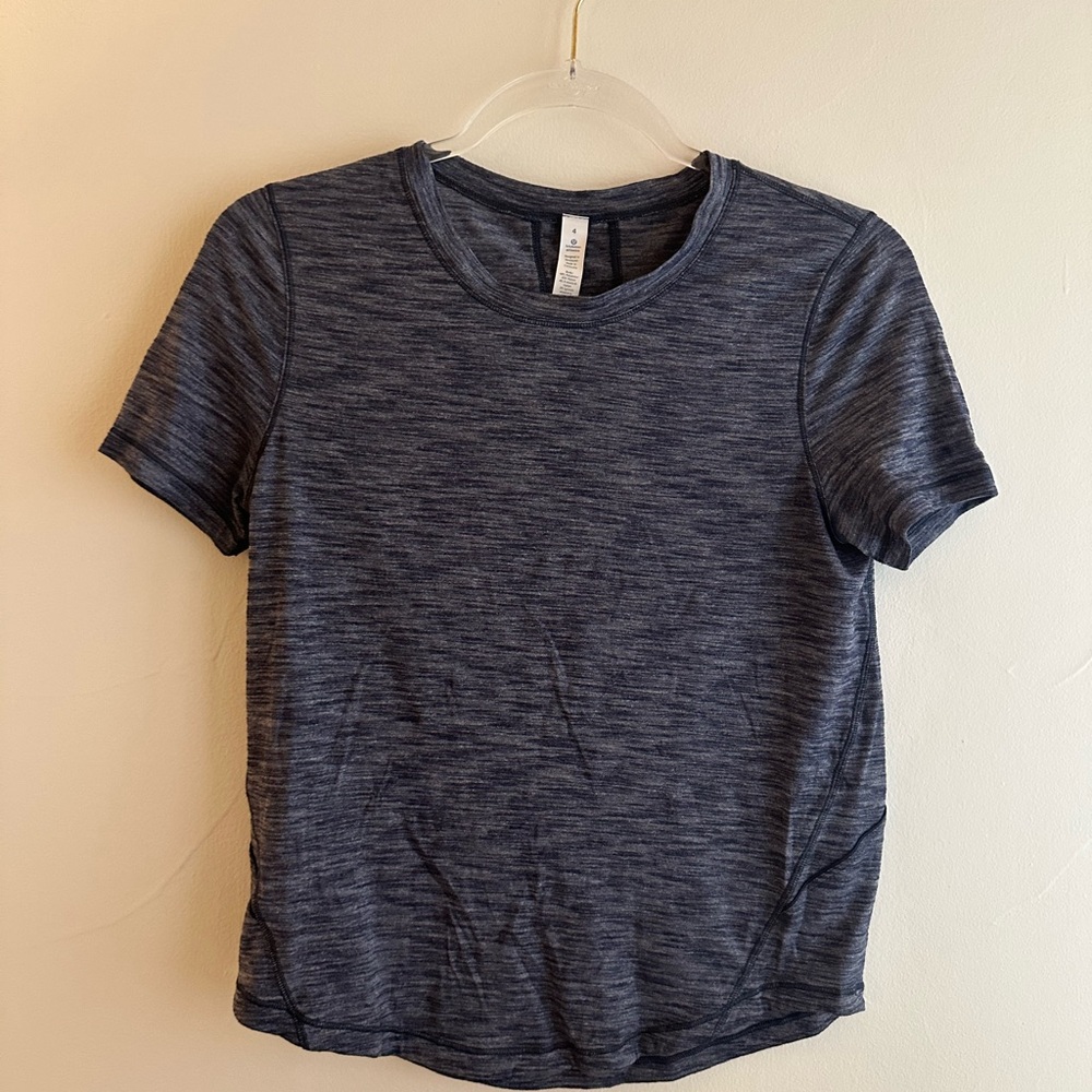 Lululemon Athletica Dark Gray/Navy Heathered Top